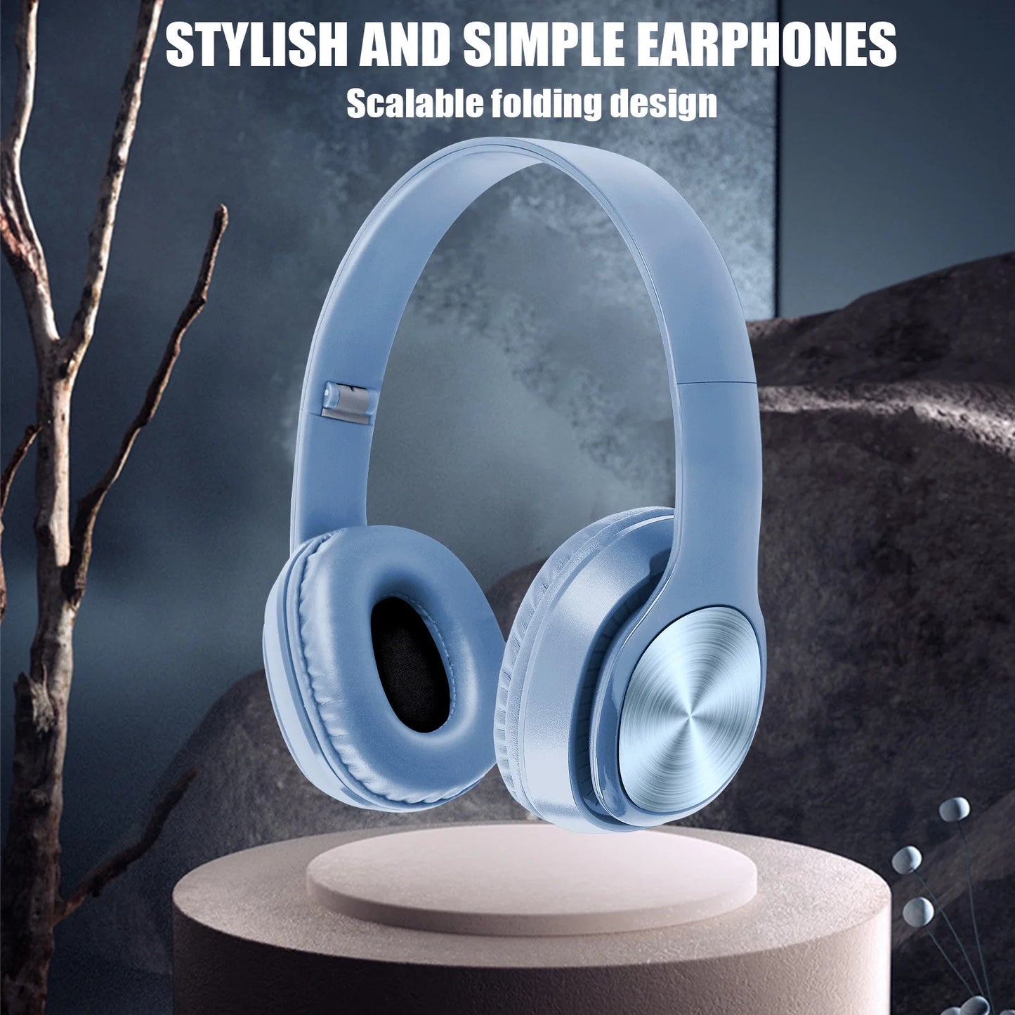 Christmas Gifts Clearance! Over-Ear Headphones Lightweight Folding Stereo Bass Headphones with 1.2M Cord, Portable Wired Headphones for Smartphone Tablet Computer