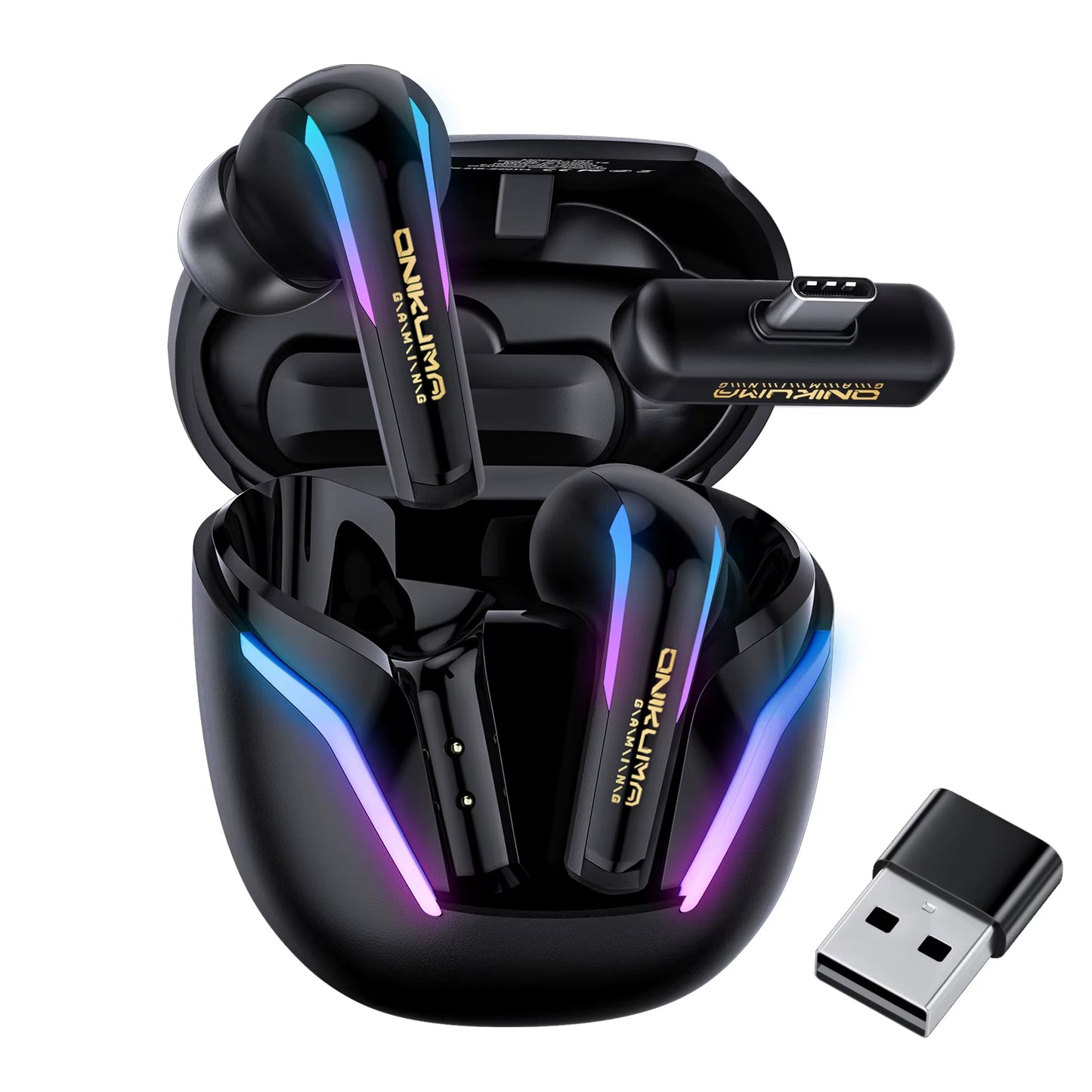 T27 Dual-Mode Cool RGB Gaming Headphones with High-Definition Call Sound Quality and Low Latency for Gaming