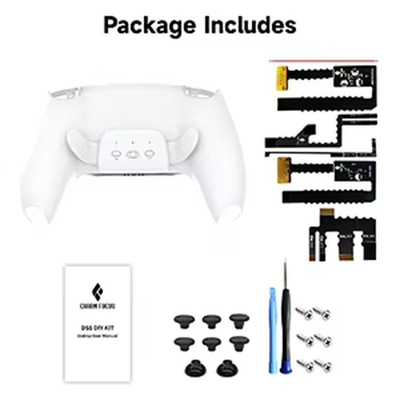 2 Back Buttons for Ps5 Controller, Accessory Upgrade Board, Redesigned Case, Programmable Rise Remapping Kit for Ps5