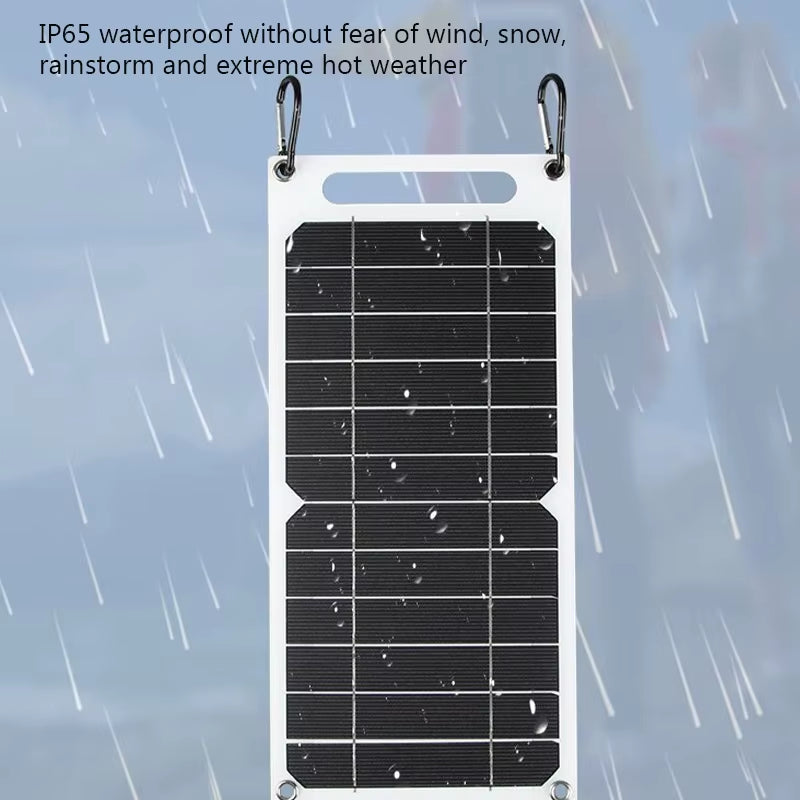 Solar Panel 5V 10W USB Type-C Charge Portable Flexible Kit Lightweigh Mini System for Phones Car Camping Hiking Power Banks IP65