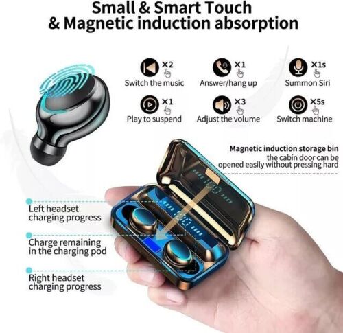 Bluetooth Earbuds TWS 5.3 Wireless Headphones Earphone Waterproof for All Phones