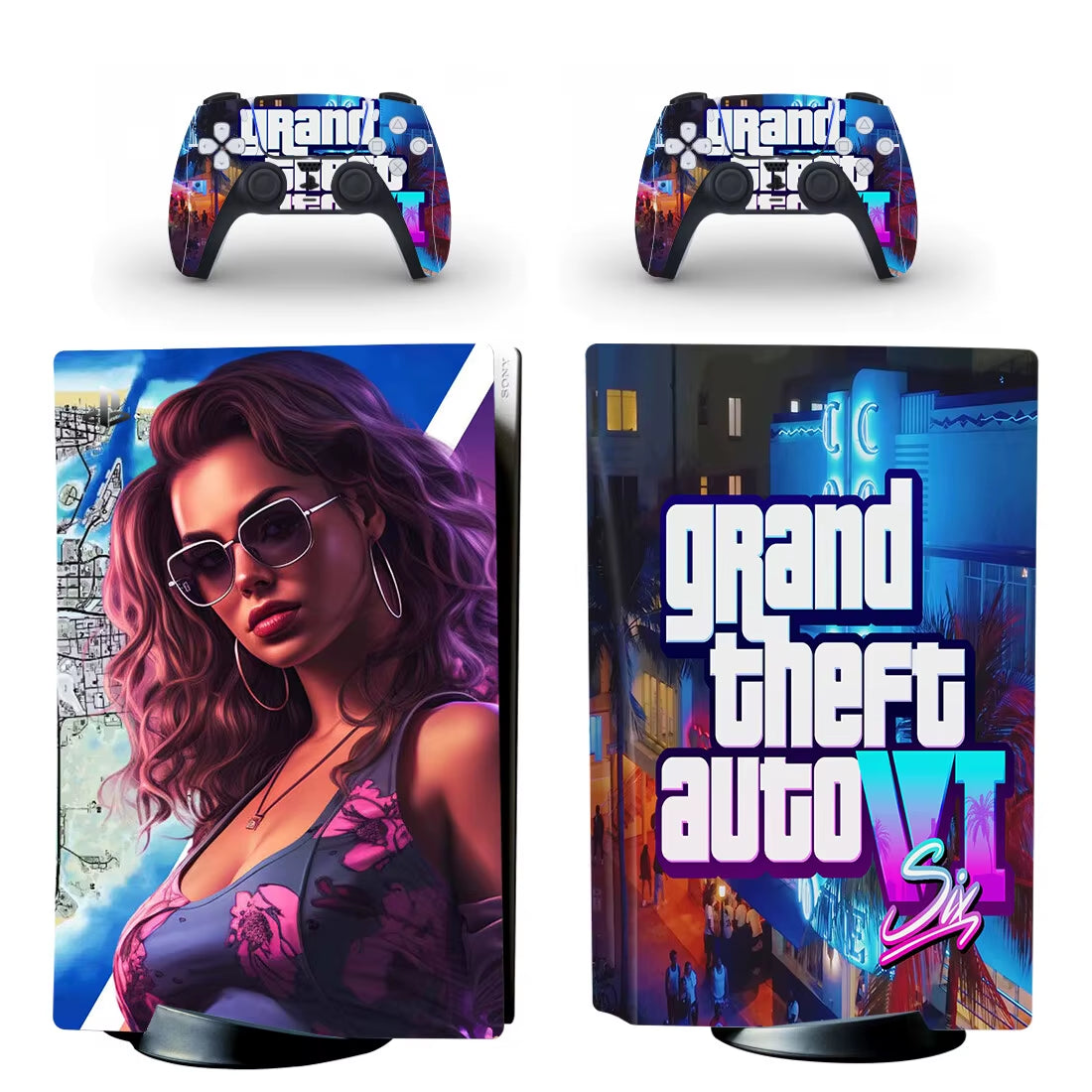 New Game PS5 Disc Skin Sticker Decal Cover for Console and 2 Controllers PS5 Disk Skin Vinyl