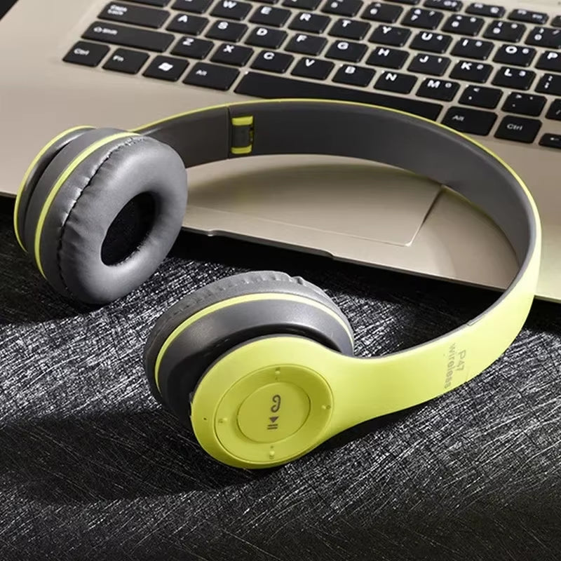 P47 Wireless Bluetooth Headphone with Mic Noise Cancelling Headsets Stereo Sound Earphones Sports Gaming Headphones Supports PC