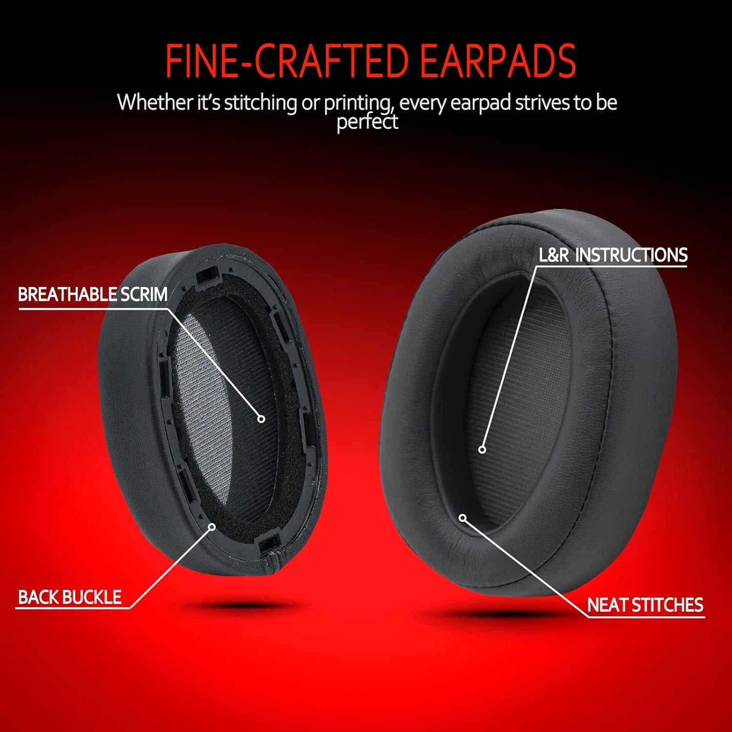 Replacement Earpads for Sony WH-H900N H.Ear on 2 & Sony MDR-100ABN Headphones, Sony Headphone Cushions Compatible with Sony 900N, Sony WH H900N Earpads with Soft Foam Leather(Grey)