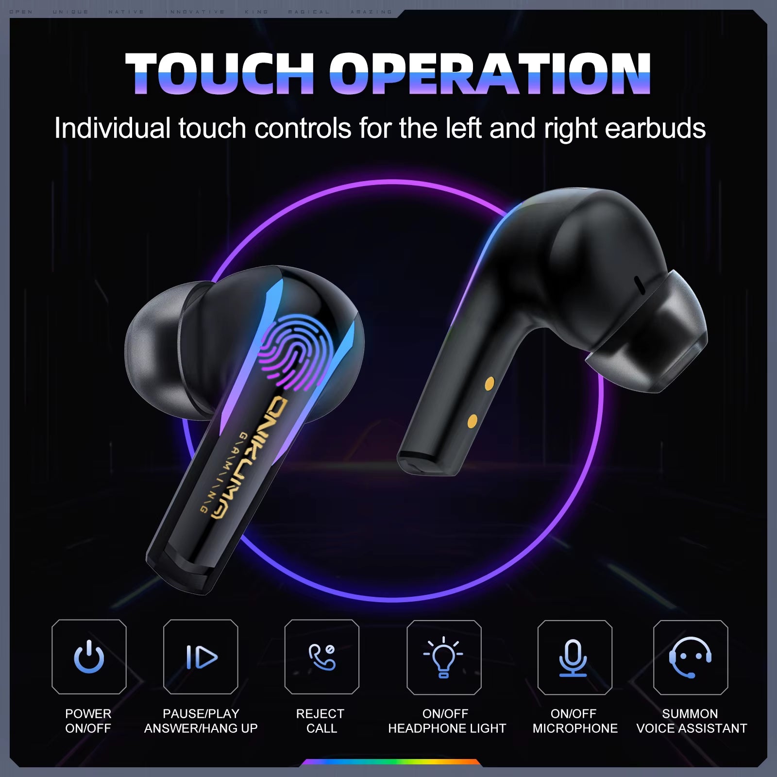 T27 Dual-Mode Cool RGB Gaming Headphones with High-Definition Call Sound Quality and Low Latency for Gaming