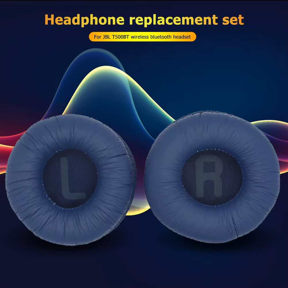 1 Pair Soft Earpads Headphones Protein Leather Foam Ear Pad Pillow Cover Cushion Replacement for JBL Tune 500BT T450BT T600