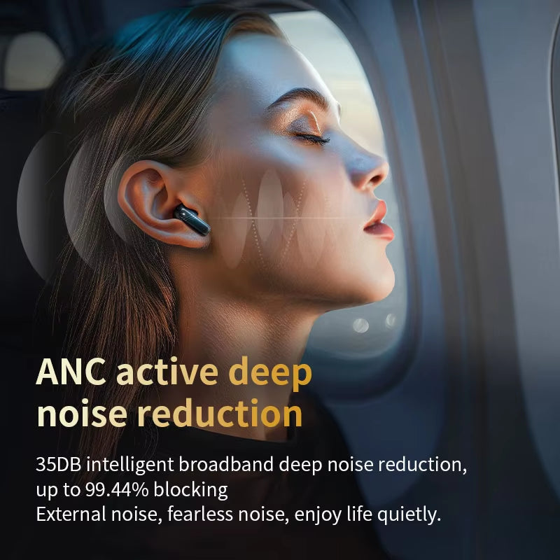 Wireless Earbuds with Touch Screen In-Ear Earphone ANC Noise Cancellation Long Battery ENC Mic Compatible with IOS Android