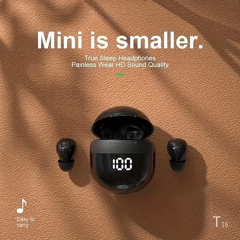 Invisible Mini Earbuds Wireless Low Profile Micro Smallest Tiny Discreet Hidden Earbuds for Work, Small Headphones