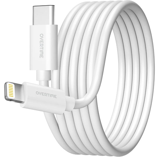 Iphone Lightning Cable, MFI Certified, Portable & Smart USB-C to Lightning Charging Cable, Fast Apple Charging Cord, 10Ft Iphone Charger Cord Compatible with Iphone | Ipad | Ipod - White