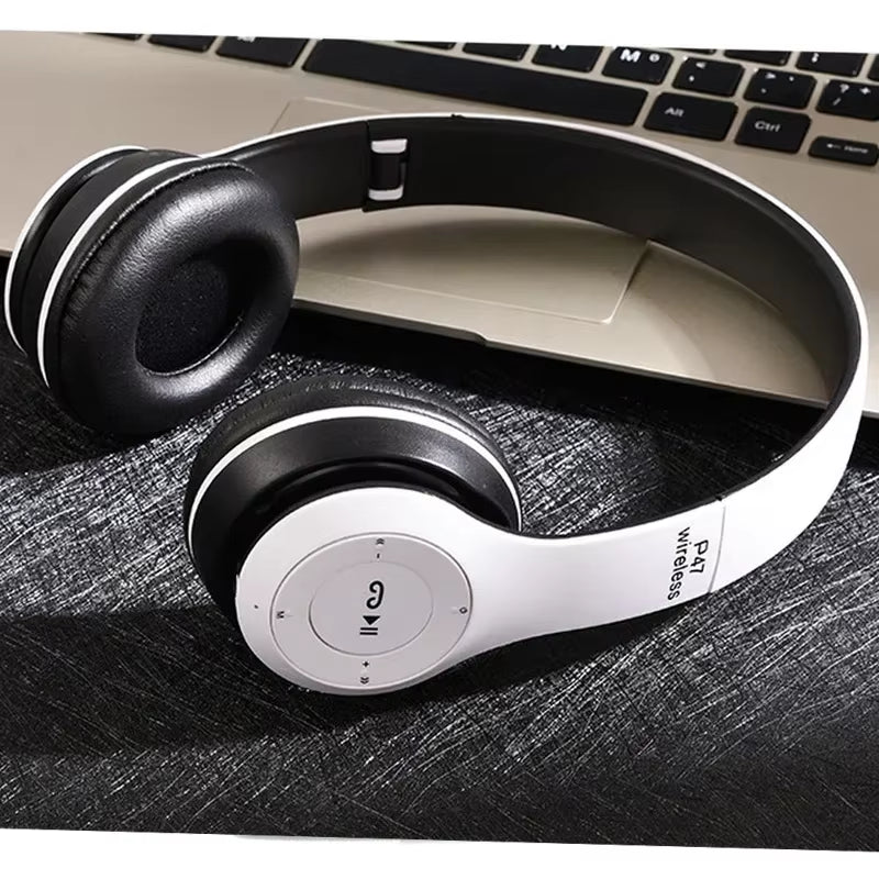 P47 Wireless Bluetooth Headphone with Mic Noise Cancelling Headsets Stereo Sound Earphones Sports Gaming Headphones Supports PC