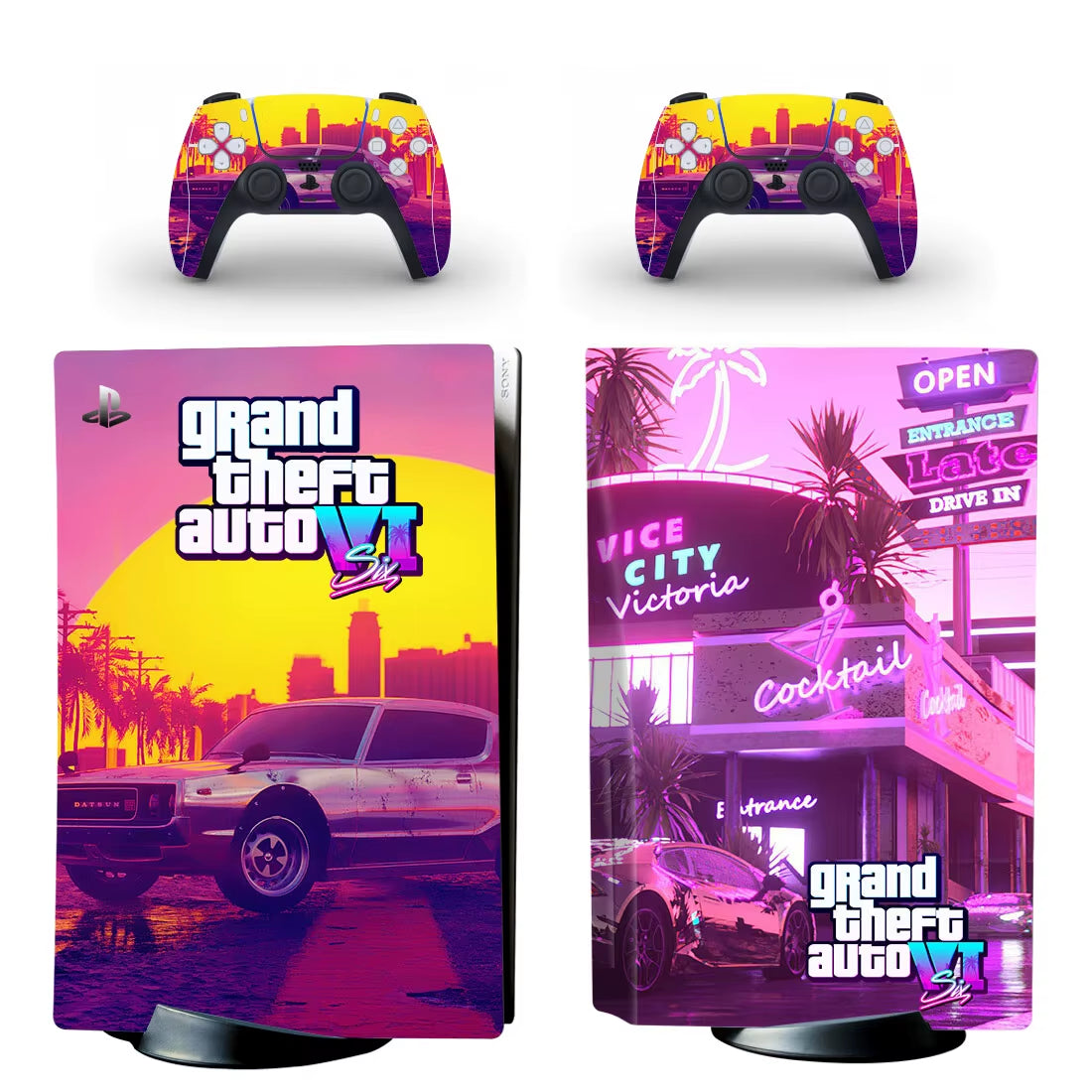 New Game PS5 Disc Skin Sticker Decal Cover for Console and 2 Controllers PS5 Disk Skin Vinyl