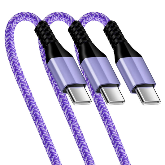 USB C to USB C Cable 6Ft, 3PACK Charging Cable 6Ft USBC Type C Fast Charging Cord Charger Compatible with Android Samsung Charger Type C