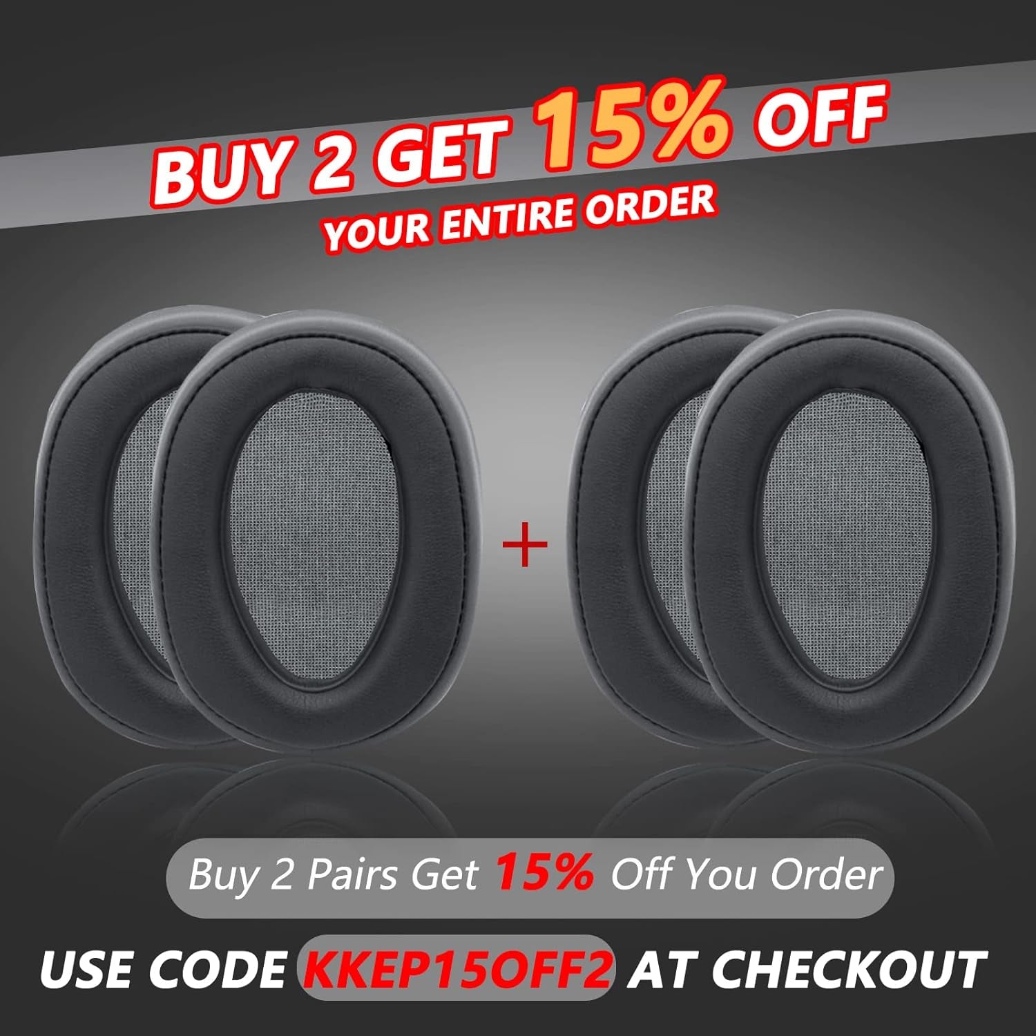 Replacement Earpads for Sony WH-H900N H.Ear on 2 & Sony MDR-100ABN Headphones, Sony Headphone Cushions Compatible with Sony 900N, Sony WH H900N Earpads with Soft Foam Leather(Grey)