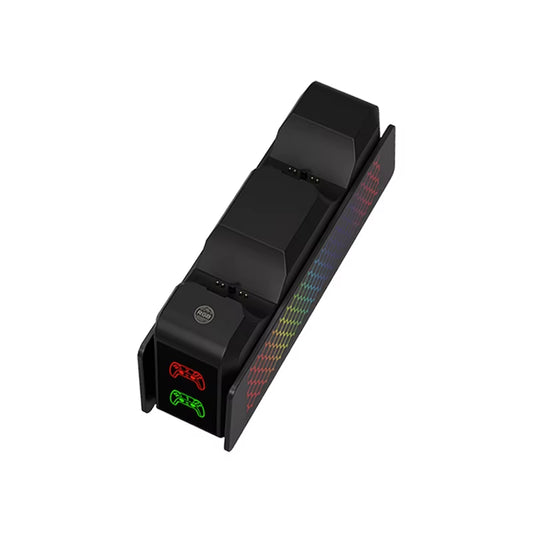 RGB Controller Charging Station for PS5 Dual Fast Charger RGB Indicator Charging Stand Docking Station for PS5 Gamepad