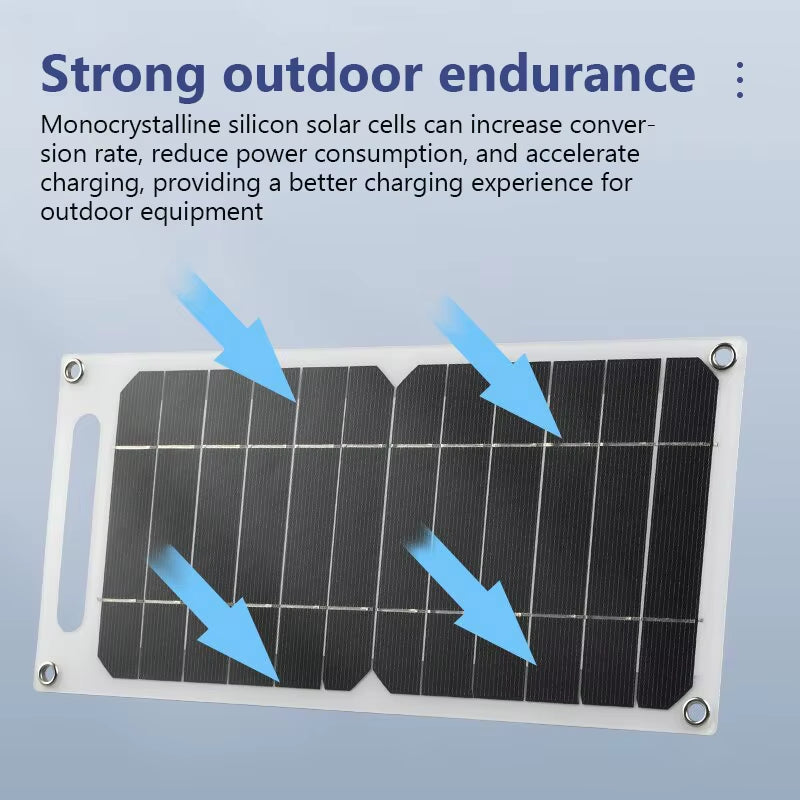 Solar Panel 5V 10W USB Type-C Charge Portable Flexible Kit Lightweigh Mini System for Phones Car Camping Hiking Power Banks IP65