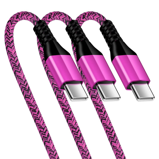 USB C to USB C Cable 6Ft, 3PACK Charging Cable 6Ft USBC Type C Fast Charging Cord Charger Compatible with Android Samsung Charger Type C