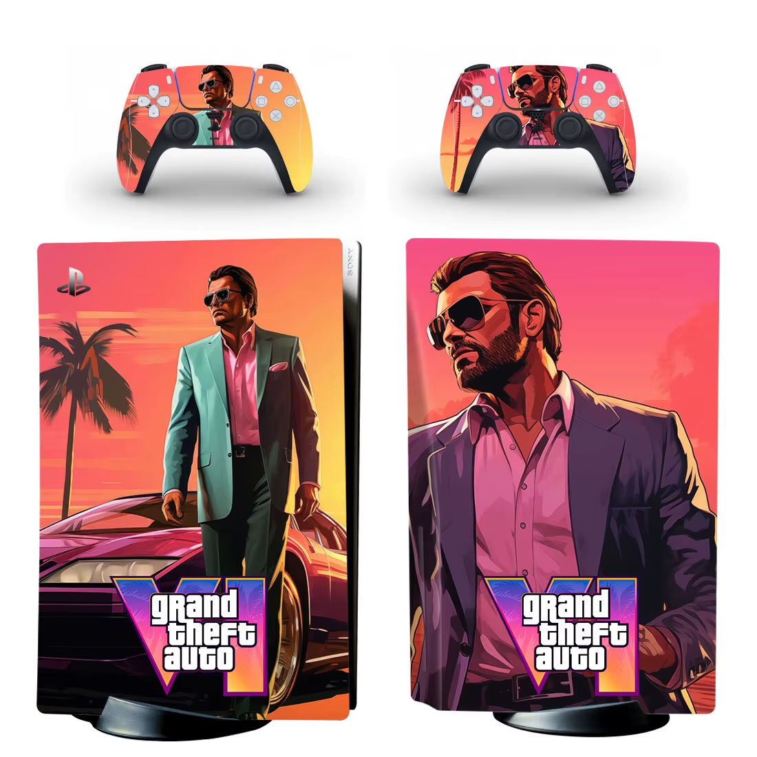 New Game PS5 Disc Skin Sticker Decal Cover for Console and 2 Controllers PS5 Disk Skin Vinyl