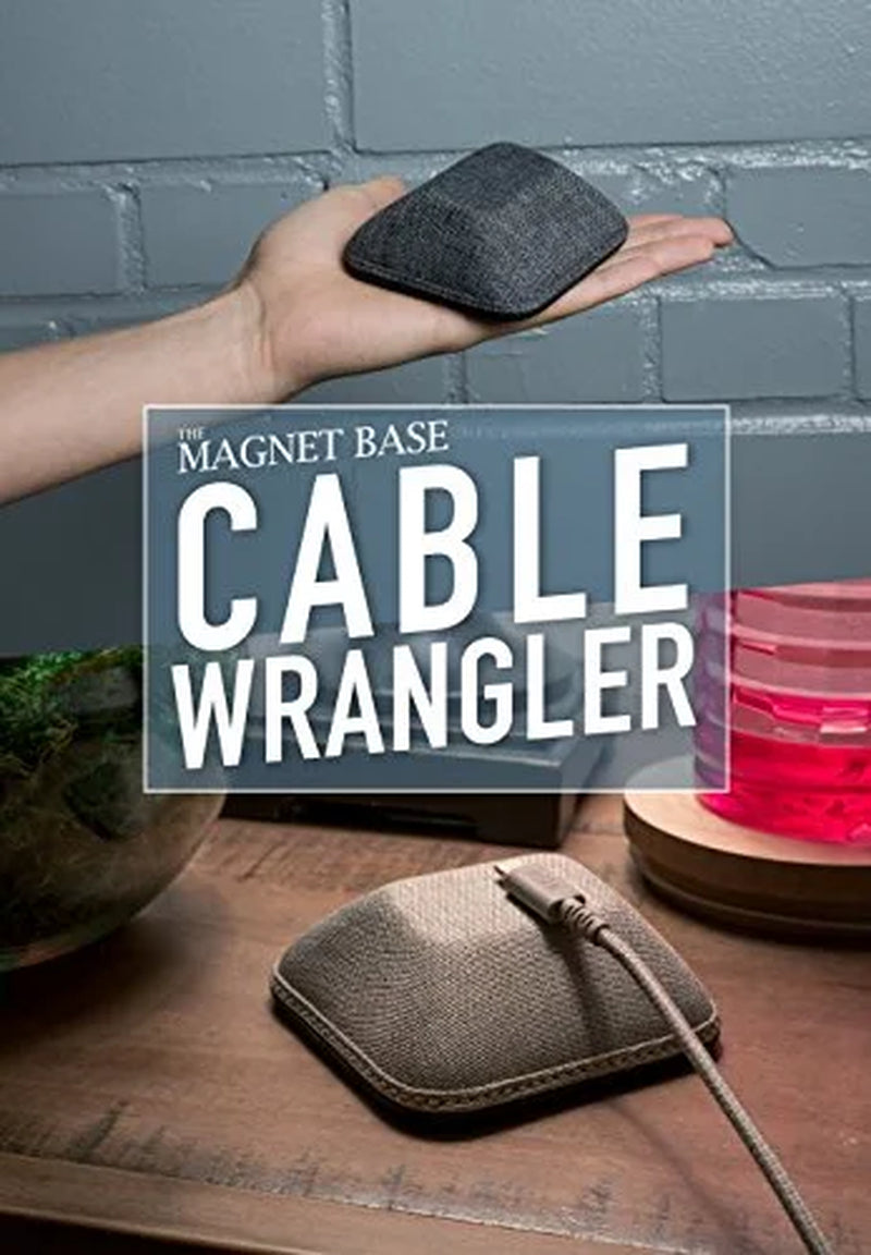 Magnetic Cord Holder - Cable Wrangler Organizer with Magnet Clips for Charger Management on Desktop, Nightstand, or Side Table - No. 2 Pencil Gray