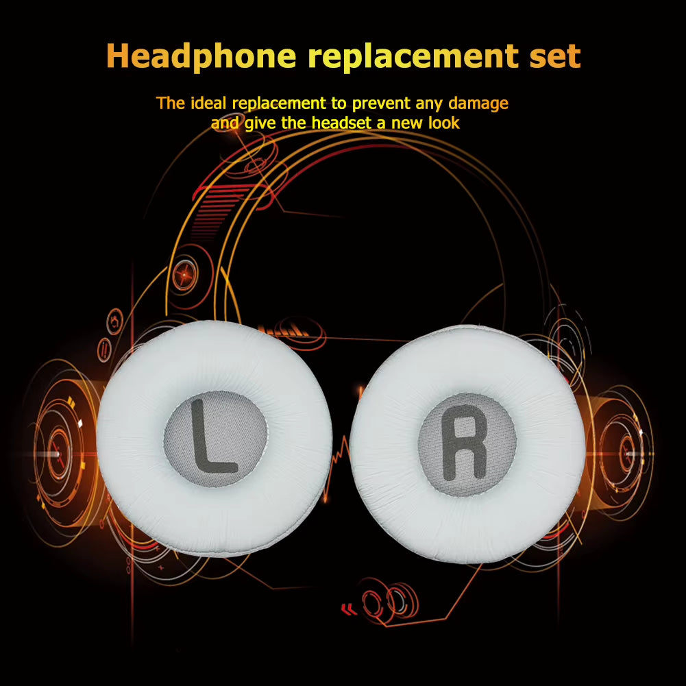 1 Pair Soft Earpads Headphones Protein Leather Foam Ear Pad Pillow Cover Cushion Replacement for JBL Tune 500BT T450BT T600