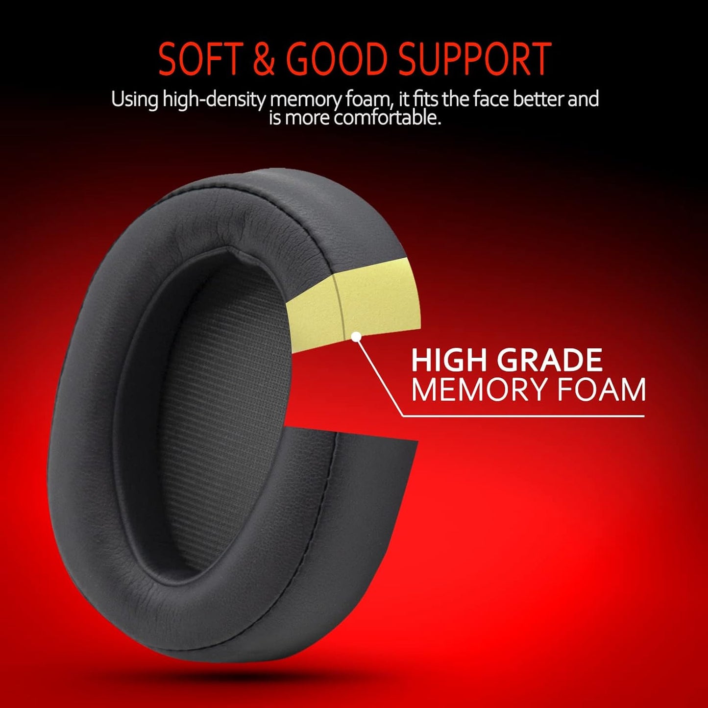 Replacement Earpads for Sony WH-H900N H.Ear on 2 & Sony MDR-100ABN Headphones, Sony Headphone Cushions Compatible with Sony 900N, Sony WH H900N Earpads with Soft Foam Leather(Grey)