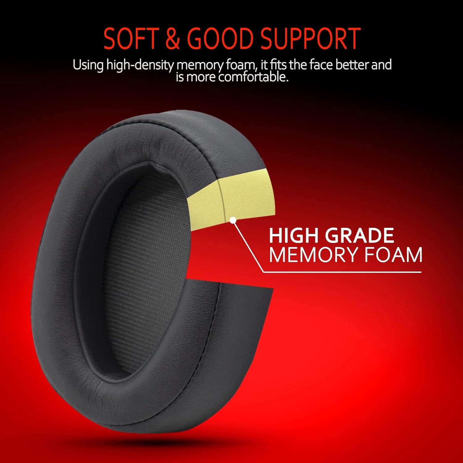 Replacement Earpads for Sony WH-H900N H.Ear on 2 & Sony MDR-100ABN Headphones, Sony Headphone Cushions Compatible with Sony 900N, Sony WH H900N Earpads with Soft Foam Leather(Grey)
