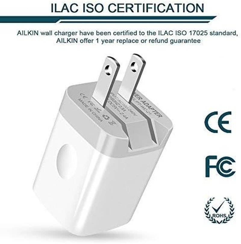 USB Wall Charger, Foldable Charger Adapter,  2Pack 2.4Amp Dual Port Quick Charger Plug Cube AC Travel Box for Iphone 15 14 Pro Max 13 12 11Pro Max/Xs/Xr/8/7 Plus, Samsung Galaxy S10/S9/S8 Edge
