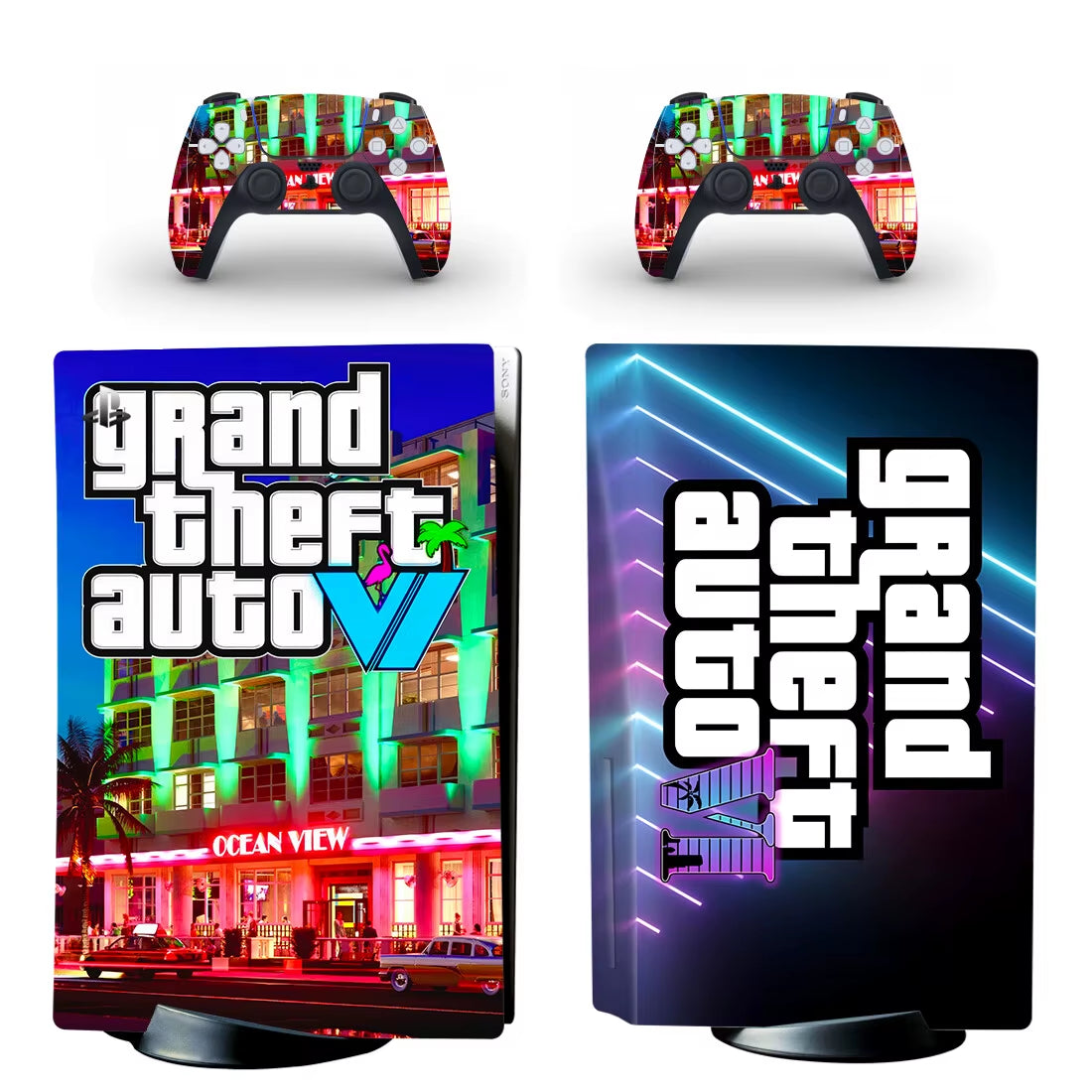 New Game PS5 Disc Skin Sticker Decal Cover for Console and 2 Controllers PS5 Disk Skin Vinyl