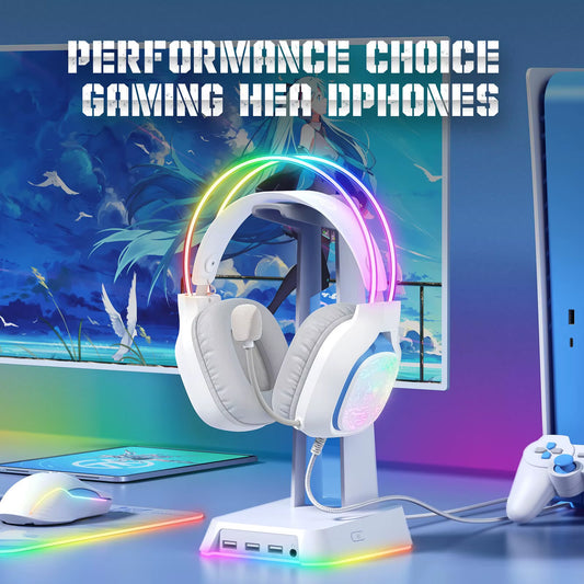 X22 Gaming Headphones with RGB Dynamic Light Professional Wired Headset Noise Reduction Microphone Stereo Eardphones