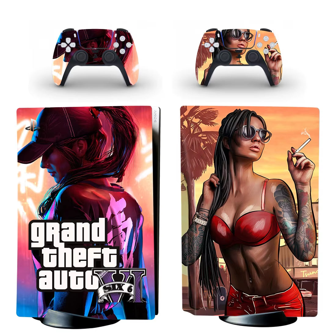 New Game PS5 Disc Skin Sticker Decal Cover for Console and 2 Controllers PS5 Disk Skin Vinyl