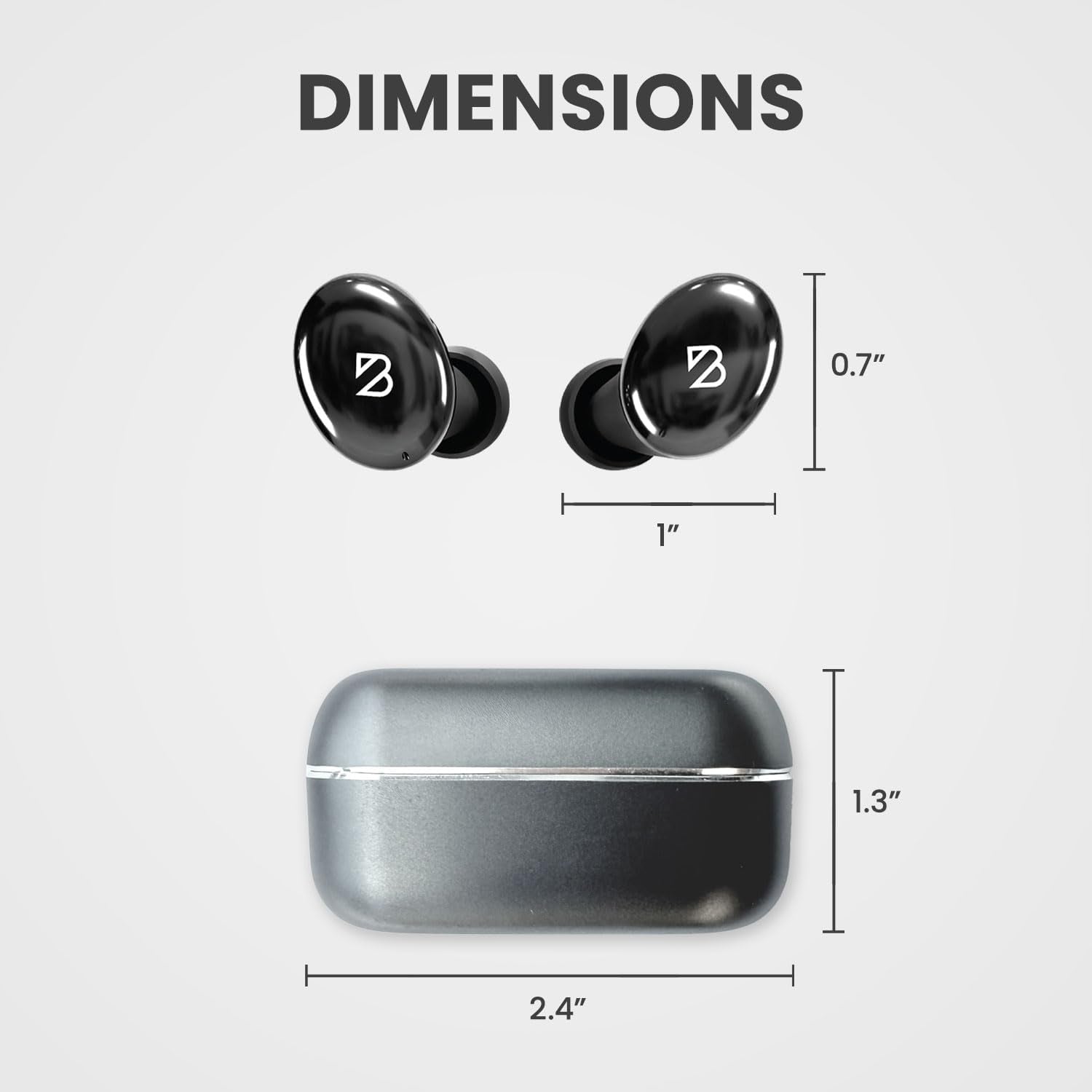 Tempo 30 Wireless Earbuds for Small Ears - Award-Winning Sound, Sweatproof Bluetooth Earbuds, Comfortable Ear Buds for Women, Black Earphones Small Ear Canals, Long Battery Headphones