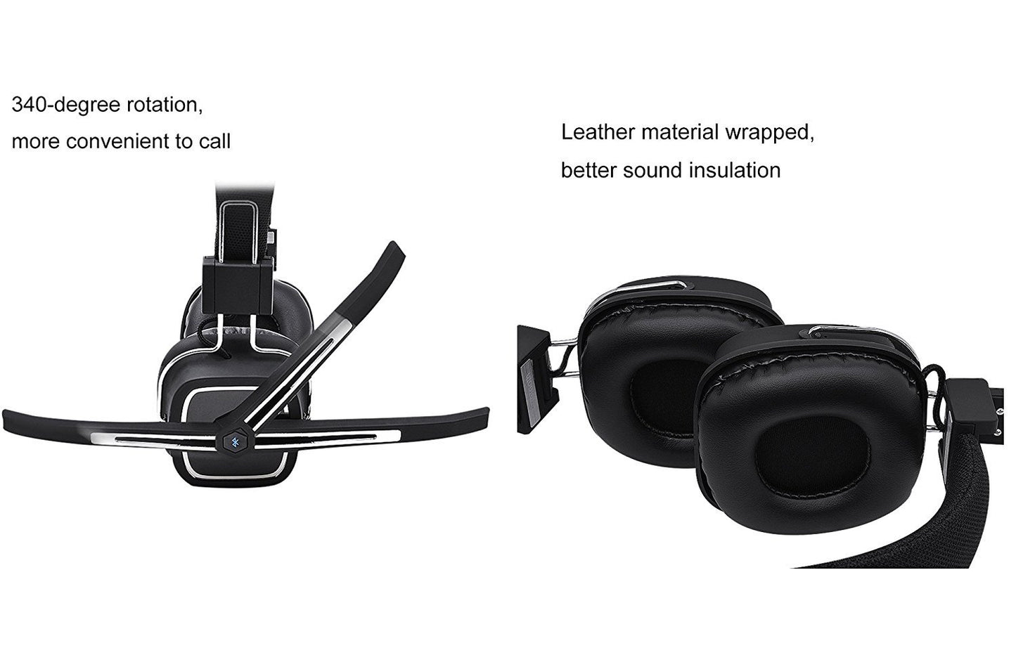 Trucker Bluetooth 5.2 Wireless Headset with Noise Cancelling Mic for Phones PC